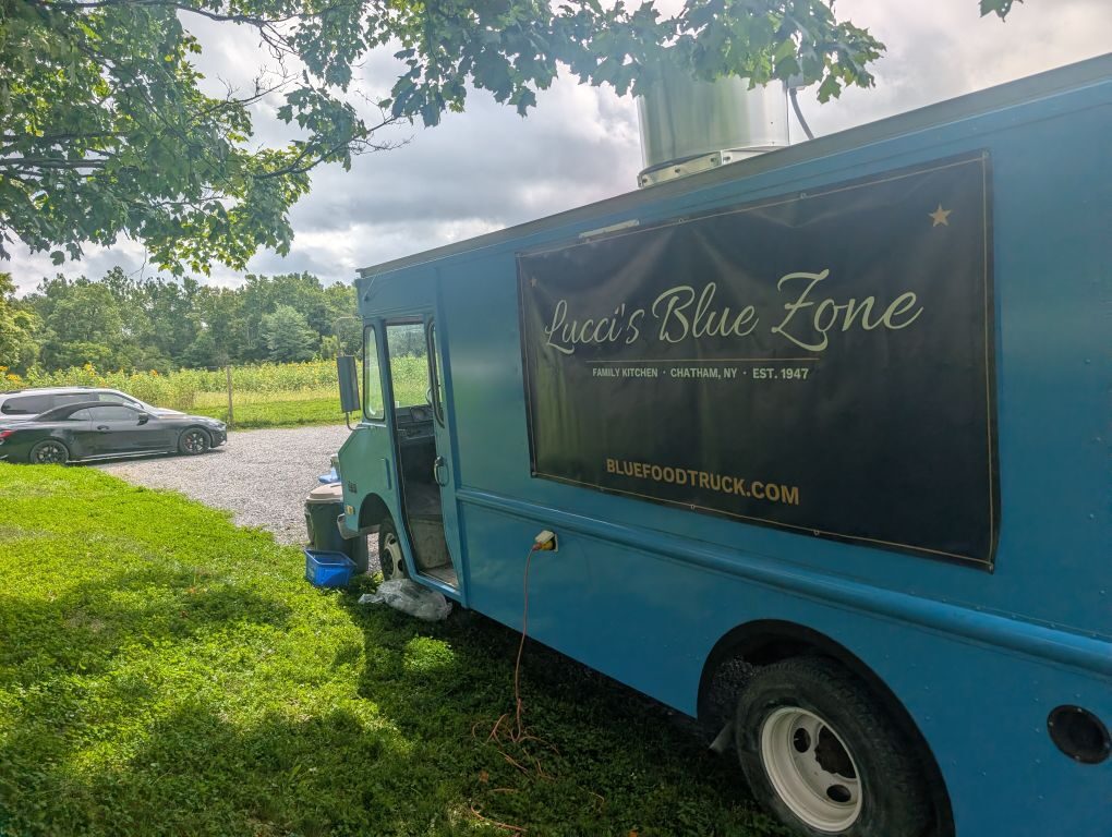 Lucci's Blue Zone truck at the Chatham Berry Farm